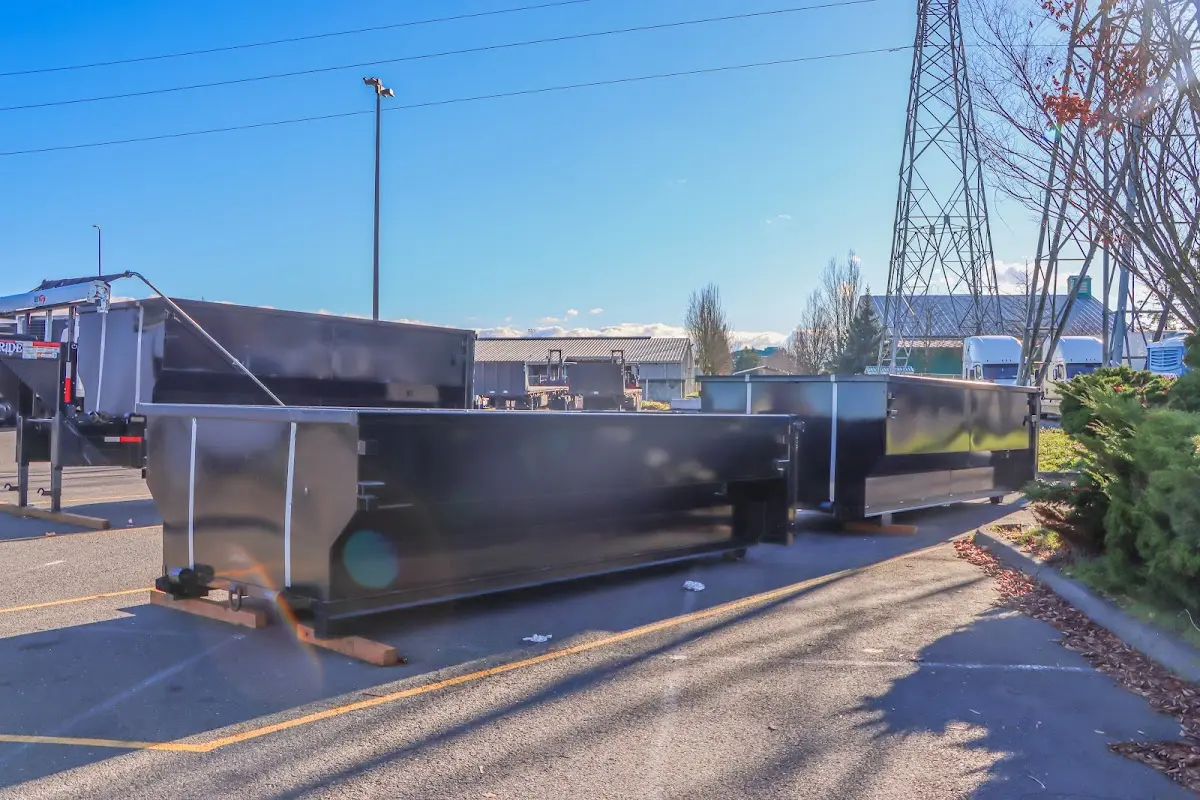 Roll-off dumpster ready for waste disposal at job site for Commercial Dumpster Rental in Valparaiso